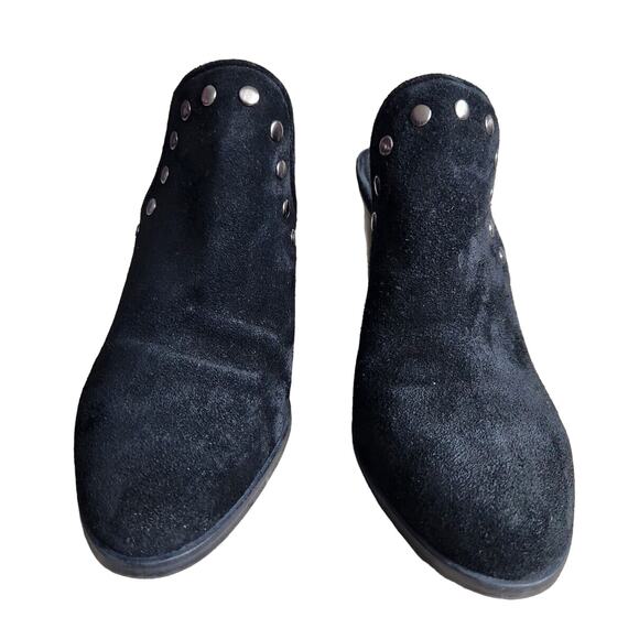 Michael Kors Louise Black Suede Studded Slip on Mules Clogs Shoes 8 Pre-owned - Picture 4 of 10